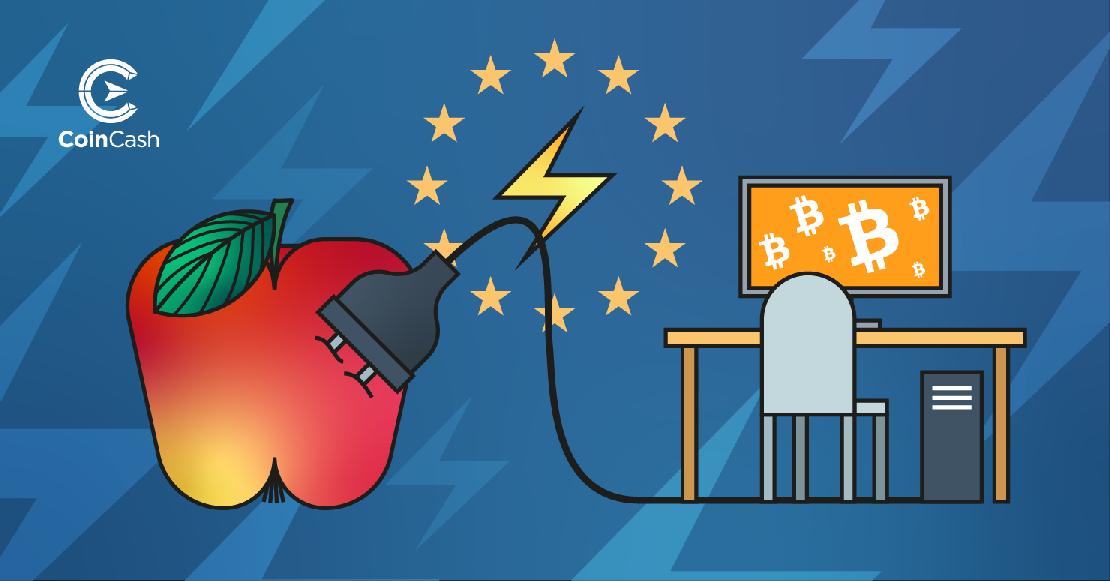 bitcoin bányászat kizárólag zöld energiából az EU-ban.