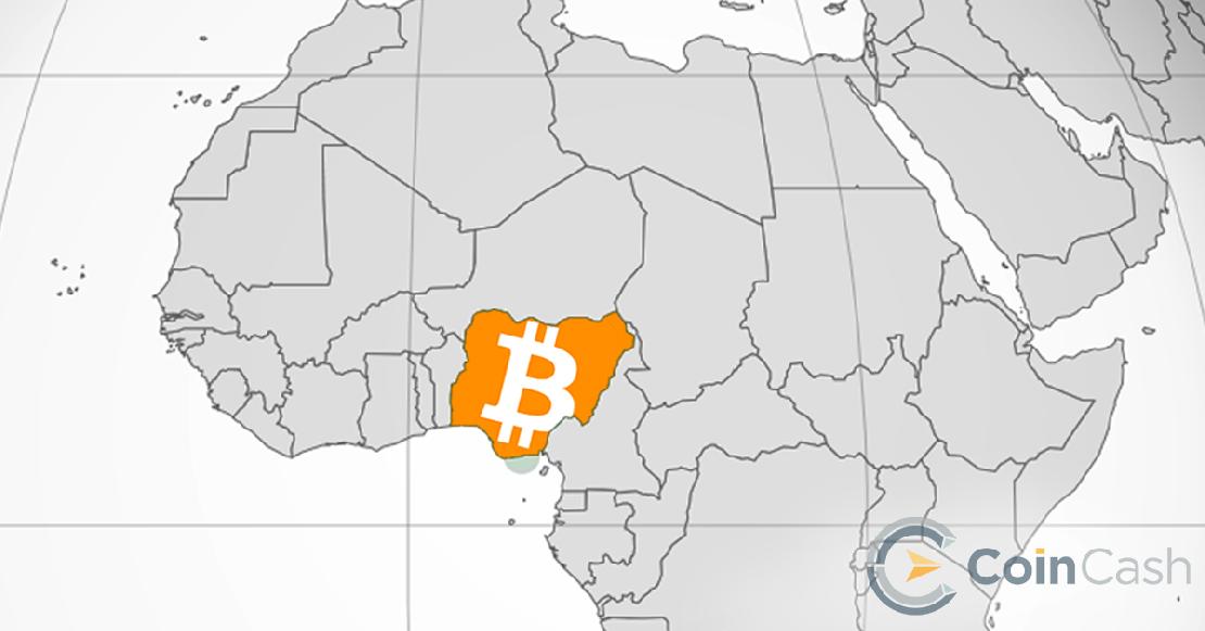 Nigéria Bitcoinosra színezve.